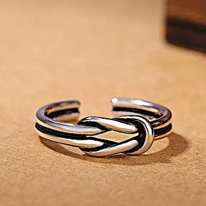 Knot Sterling Silver Resizable Ring